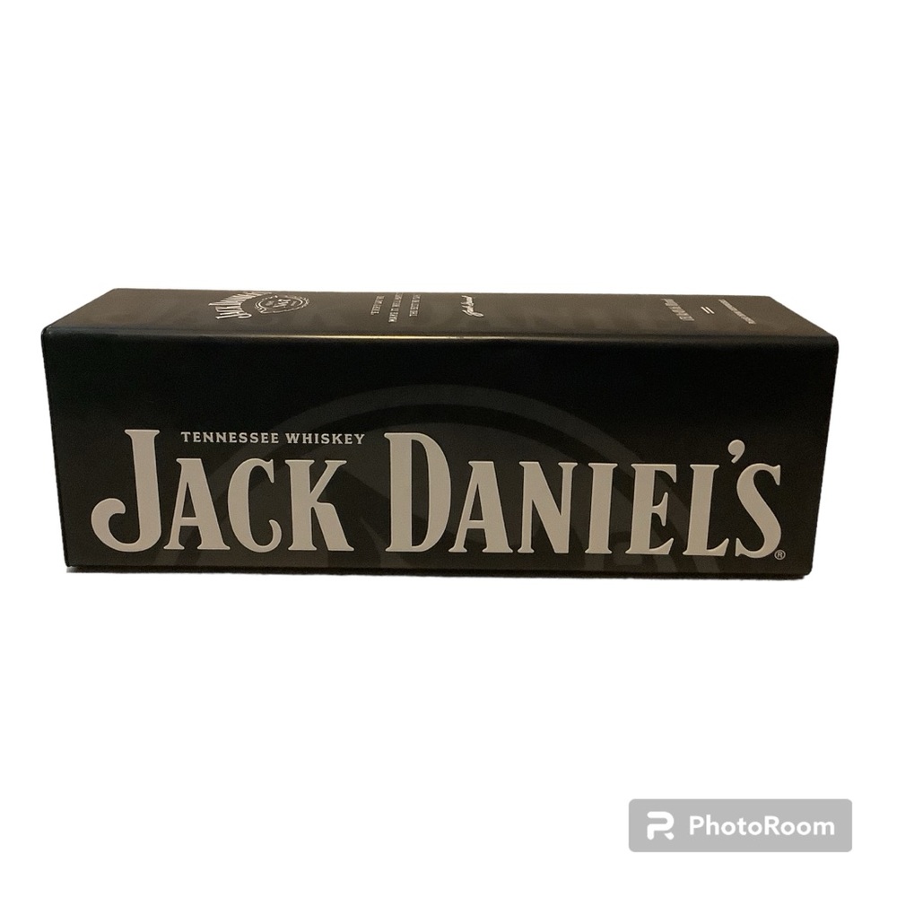 Jack Daniels Old # 7 Tennessee Whiskey Empty Tin 13.5” Tall Storage Container